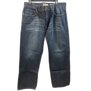 RSQ Jeans Mens Size 36x30Relaxed Straight Distressed Denim Blue